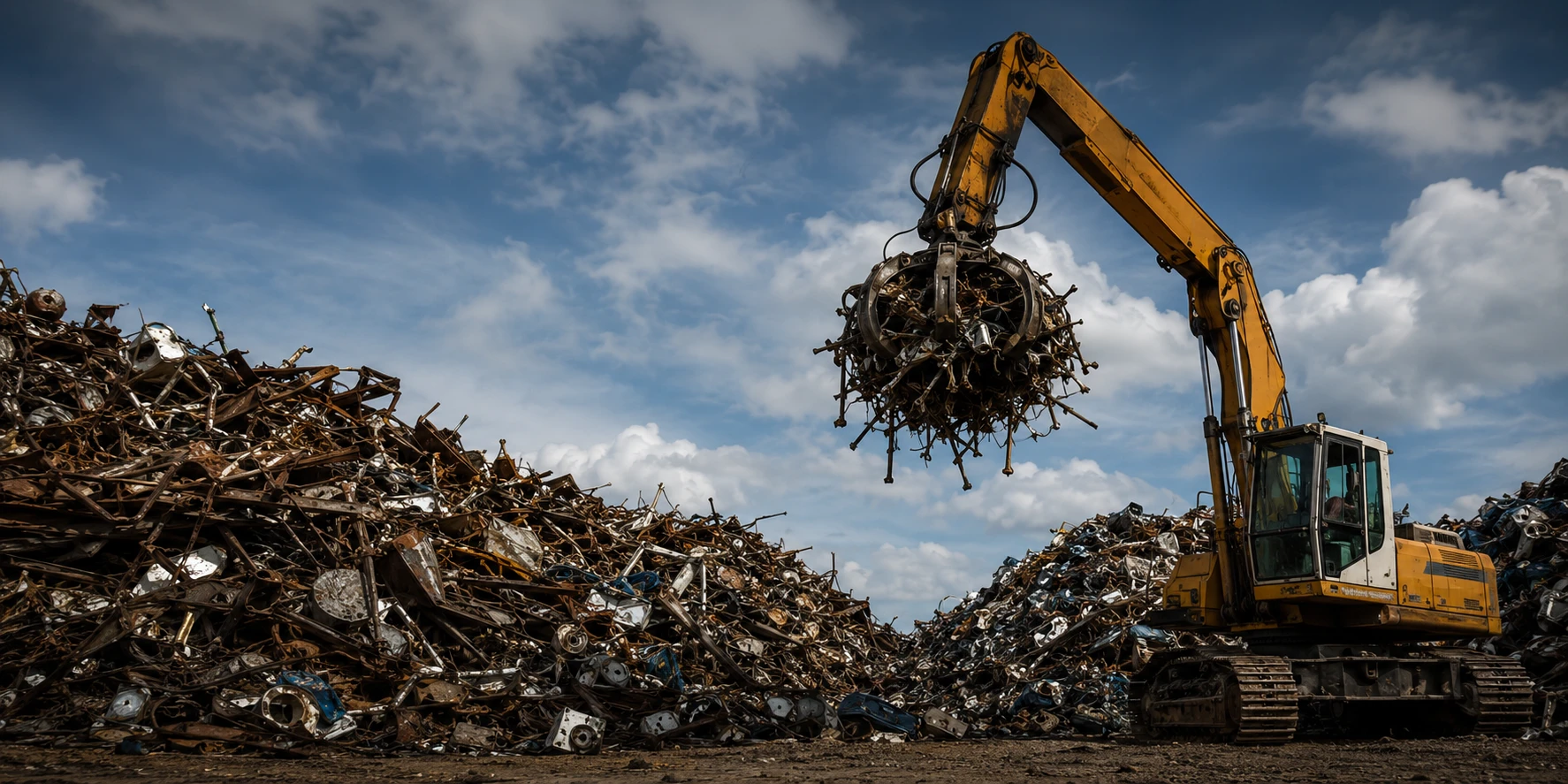 Sorted scrap metal ready for recycling