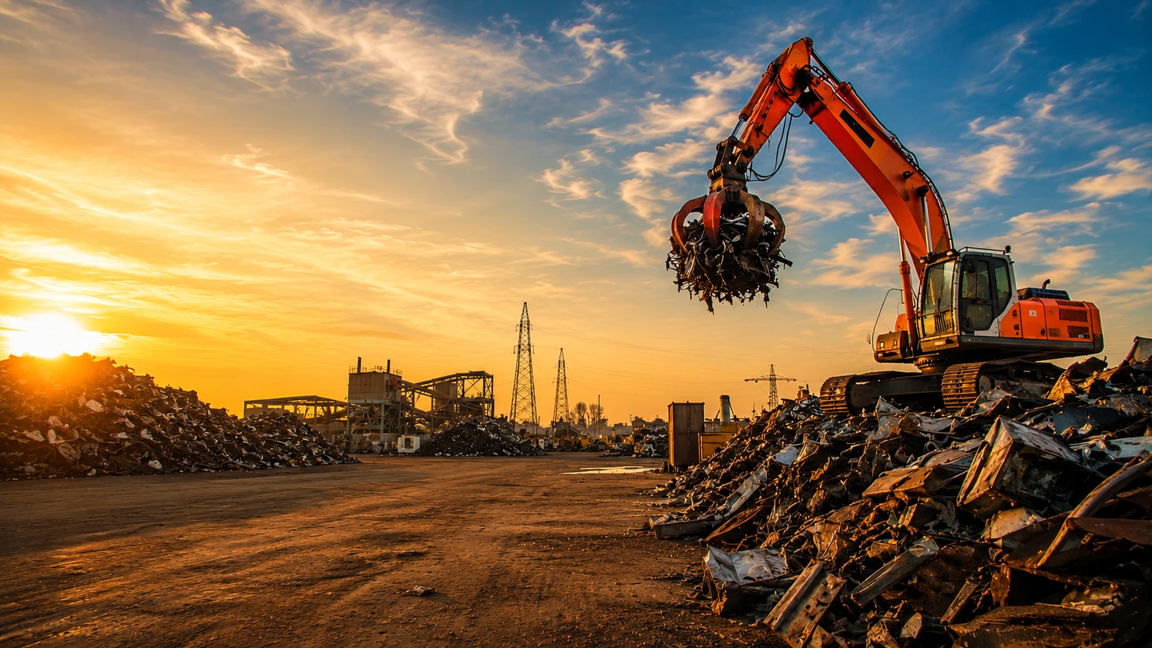 Scrap metal recycling yard
